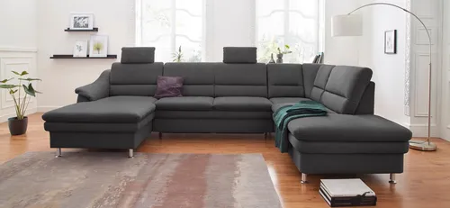 sit&more Wohnlandschaft Cardoso U-Form, mit Federkern und Kopfstützen, mit Bettfunktion und Relaxfunktion
