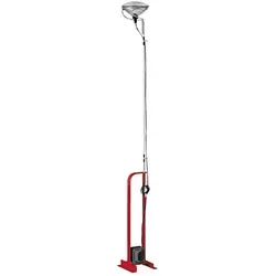 Flos Toio Stehleuchte Red - Elegantes Indirektes Licht - Stehleuchten mit industriellem Design und höhenverstellbarem Schaft aus Messing, ideal für eine warme, einladende Atmosphäre und individuelle Lichtintensität.