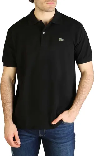 Lacoste Herren Polo-Shirt L1212 Schwarz - Klassisches Kurzarm-Polohemd aus 100% Baumwolle mit aufgenähtem Krokodil-Logo, ideal für stilbewusste Männer.