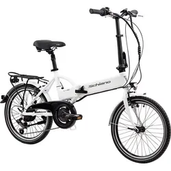 Schiano E-Sky E Bike Klapprad 20 Zoll Pedelec 280Wh Elektrofahrrad 7 Gänge E Fahrrad Klappfahrrad Faltrad - Weiß