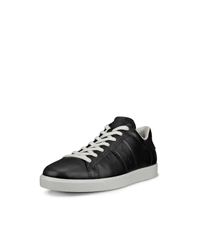 ECCO STREET LITE W SNEAKER - Schwarz, 40 EU - Damen-Sneaker aus hochwertigem Velours- und Vollnarbenleder, mit ECCO FLUIDFORM Technologie für optimalen Komfort und Anpassung an die Fußform, ideal für den ganzen Tag.