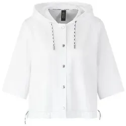 Marc Cain Jackenblazer weiß S (42) - Eleganter Jackenblazer aus hochwertiger Baumwoll-Modal-Mischung für einen stilvollen Look. Ideal für besondere Anlässe oder das Büro. Größe 42, in klassischem Weiß.
