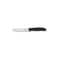 Victorinox Tomaten- und Tafelmesser 11cm Schwarz – Präzise Schneidtechnik - Hochwertiges Tomaten- und Tafelmesser mit 11 cm Klinge. Ideal für präzises Schneiden von Obst und Gemüse. Ergonomischer Griff für komfortable Handhabung in der Küche.