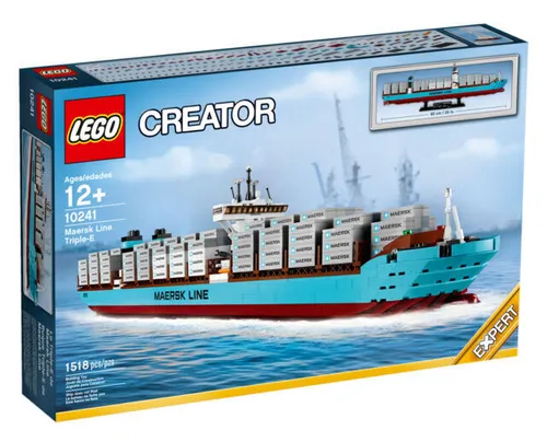 LEGO® CREATOR EXPERT 10241 Maersk Containerschiff - LEGO Set für Fans ab 12 Jahren, 1518 Teile, detailgetreues Modell eines Maersk Containerschiffs – perfekt für Sammler und Bauenthusiasten.