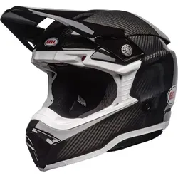 Bell Moto-10 Spherical Solid Motocrosshelm - Schwarz/Weiß - XXL - Motorradhelm mit fortschrittlicher Spherical Technology für maximalen Schutz, hervorragende Belüftung und optimales Schweißmanagement - ideal für professionelle Rennfahrer.