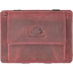 Greenburry Vintage Magic Geldbörse RFID Leder 10 cm - Portemonnaie im kleinen, flachen Format für Minimalisten mit RFID-Schutz. Der Magic-Effekt sorgt für sicheres Verstauen von Geldscheinen und Karten.