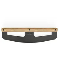 Pizza Rocker Wiegemesser 35cm - Edelstahl-Wiegemesser mit Holzgriff, ideal für perfekte Pizzastücke und ein müheloses Schneiden.