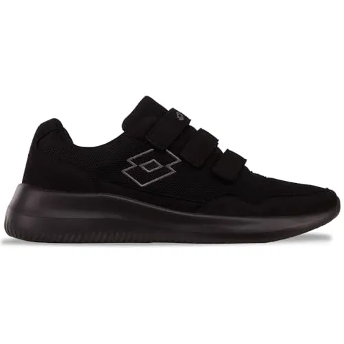 Lotto Sneaker - besonders leicht & bequem in Schwarz (44 EU) - Sneaker in Größe 44, atmungsaktiv und ideal für sportliche Aktivitäten. Der Klettverschluss sorgt für einfachen Einstieg und perfekten Halt.