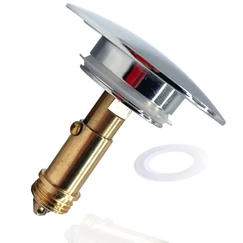 Pop Up Waschbeckenstöpsel 66mm Chrom Massiv Messing, Chonphan Abflussstopfen Spüle Stecker, Federbelasteter Druckstopfen, klick-Klack, Steckstopfen für Badezimmer Waschbecken Waschtisch