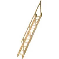 Dolle Raumspartreppe Kiel Fichte gerade - Raumspartreppe aus Fichte, ideal für platzsparende Lösungen in jedem Zuhause, robust und stilvoll.