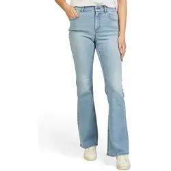 ONLY Damen Schlagjeans ONLBLUSH Flared Fit Bootcut Jeans blau XXL/30 - Modische Bootcut Jeans mit Stretchanteil für optimalen Tragekomfort. 5-Pocket-Style und krempelbare Beinsäume bieten Flexibilität und Stil im Alltag.
