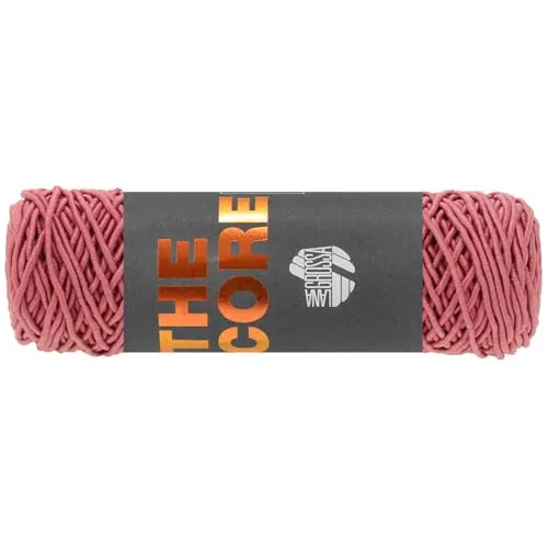 LANA GROSSA The Core | Stabiles, umwickeltes Baumwollgarn - ideal für Dekoartikel & Taschen | Handstrickgarn aus 50% Baumwolle & 50% Polyester | 100g Wolle zum Stricken & Häkeln | 85m Garn FB18