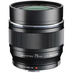 OM SYSTEM M.Zuiko Digital ED 75mm F/1.8 Objektiv schwarz - Objektiv für Porträtfotografie, mit einer Lichtstärke von F/1.8 für beeindruckende Freistellungen und hervorragende Bildqualität.