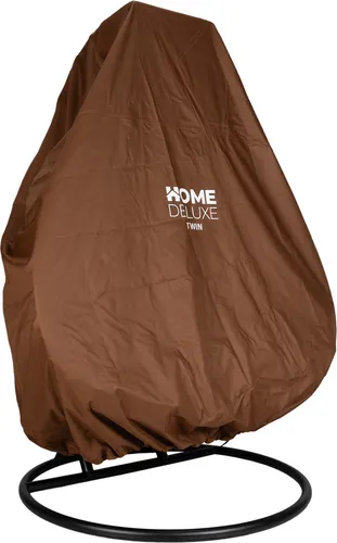 Home Deluxe Gartenmöbel-Schutzhülle Regenabdeckung Twin - Braun |⌀ 232 cm - Abdeckhaube für Schwebesessel, 100% wasserdicht und UV-beständig für ganzjährigen Schutz vor Wettereinflüssen.
