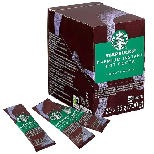STARBUCKS Premium Instant Heiße Schokolade 20 Beutel - Erleben Sie den vollen Geschmack von STARBUCKS mit dieser Premium Instant Heißen Schokolade. Ideal für die schnelle Zubereitung, perfekt für gemütliche Momente.