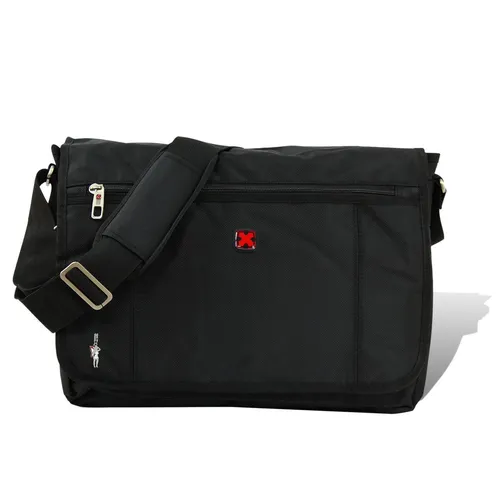 Travel N Meet Messenger Bag - Herren Umhängetasche schwarz - Hochwertige Messenger Bag aus wasserabweisendem Polyester, ideal für Notebook bis 41cm. Perfekt für den täglichen Gebrauch und unterwegs.