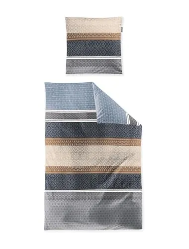 Irisette Feinbiber Bettwäsche Panda 8543 blau - Bettwäsche-Set mit 1 Bettbezug (135 x 200 cm) und 1 Kissenbezug (80 x 80 cm), kuschelig weich und temperaturausgleichend – perfekt für einen erholsamen Schlaf.