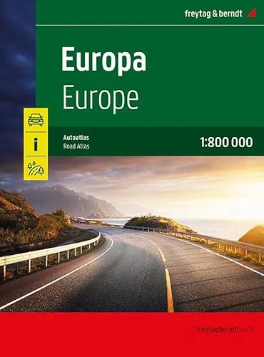 Europa, Autoatlas 1:800.000, freytag & berndt: Straßenatlas mit Spiralbindung (freytag & berndt Autoatlanten)