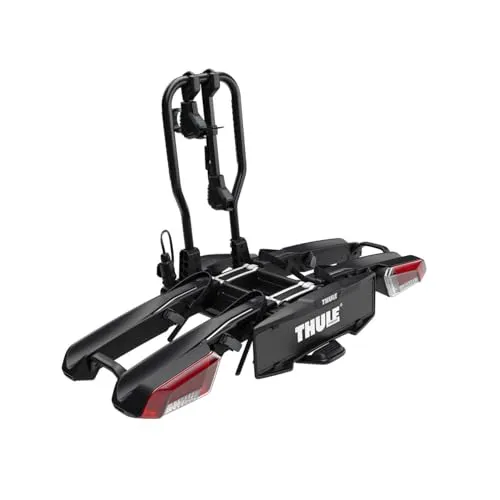 Thule EasyFold 3 Fahrradträger - Fahrradträger für 2-3 Fahrräder, ideal für E-Bikes und MTB. Faltbares Design mit einfacher Handhabung und integriertem Licht für Sicherheit und Stil.