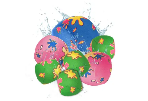 AMLI Wasserball Wasserbälle Soft 7er Set in drei Größen (7-St), Wasserbomben Bälle Set Wiederverwendbare Wasserballons Ball