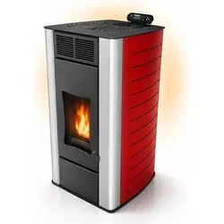 UMBRELLA® P18 Wasserführender Pelletofen 18 kW – Effiziente Zentralheizung in Rot - Der UMBRELLA® P18 Pelletofen bietet mit 18 kW und 90,8 % Wirkungsgrad effiziente Wärme für bis zu 300 m³. Ideal zur Unterstützung Ihrer Zentralheizung, ausgestattet mit Wochen-Timer und WiFi-Ready für komfortables Heizen.