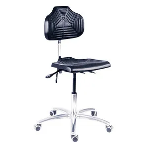 mey chair Arbeitsdrehstuhl W4-TR-PU-ALU schwarz - Bürostuhl mit ergonomischem Design, höhenverstellbar und ideal für lange Sitzzeiten bis zu 8 Stunden. Perfekt für komfortables Arbeiten!