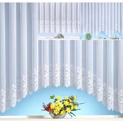 Weckbrodt Gardine Homburg - Elegante halbtransparente Gardine aus strukturiertem Jacquard, ideal für stilvolle Fensterdekoration. Pflegeleicht und lichtbeständig, perfekt für jedes Zuhause.