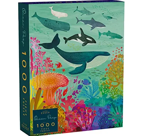 Elena Essex Puzzle 1000 Teile - Ocean Deep/Puzzle Erwachsene/Puzzel/Puzzle 1000 / Buntes Ozean Korallenriff Cooles Wal Hai/Größe 70 x 50 cm