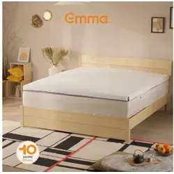 Emma, Topper Emma, 9 cm hoch, Kaltschaum, Komfortschaum weiß 200 cm x 200 cm x 9 cm