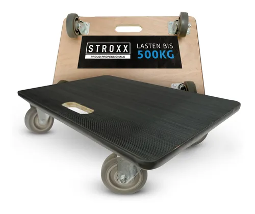 TRANSPORTROLLER 600X400 MM - 500KG Tragkraft Möbelroller - Rollbrett aus robustem Holz, ideal für den sicheren Transport schwerer Möbel mit einer Tragkraft von bis zu 500 kg.