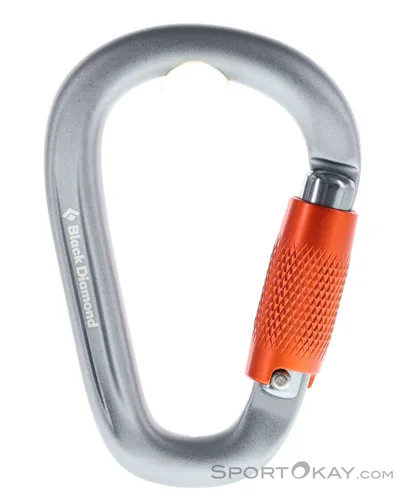Black Diamond Pearlock Twistlock HMS-Karabiner-Grau-One Size