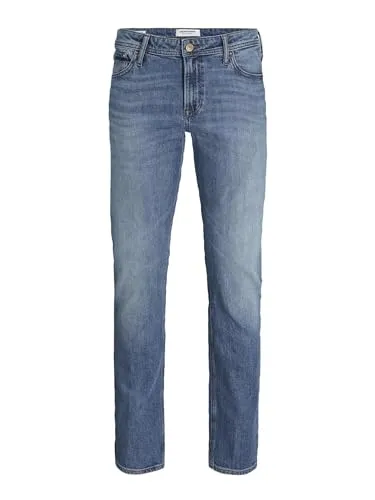 JACK & JONES JJICLARK JJORIGINAL AM 416 Regular Fit Jeans - Regular Fit Jeans mit mittlerer Taille, gefertigt aus 93% Baumwolle für hohen Tragekomfort und nachhaltiger Herstellung durch recycelte Baumwolle.