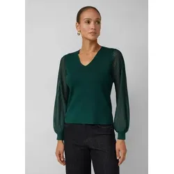 s.Oliver BLACK LABEL Strickpullover V-Ausschnitt - Stylischer Strickpullover von s.Oliver BLACK LABEL mit V-Ausschnitt. Perfekt für kalte Tage und gemütliche Stunden. Ideal kombinierbar für Büro und Freizeit.