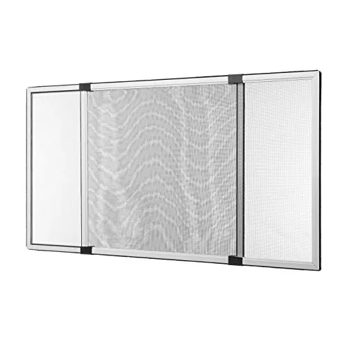 Ventanara® Insektenschutz Schiebe Fenster Fliegengitter (75 x 100 cm, Weiß) - Fliegengitter für Fenster, stufenlos ausziehbar und ohne Bohren montierbar. UV- und witterungsbeständig, idealer Schutz vor Insekten bei gleichzeitigem Licht- und Luftdurchlass.