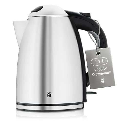 WMF Stelio Wasserkocher Edelstahl 1,7l - Kabelloser Wasserkocher mit 2400 W, beleuchteter Wasserstandanzeige und sicherem Trockenlauf- und Überhitzungsschutz
