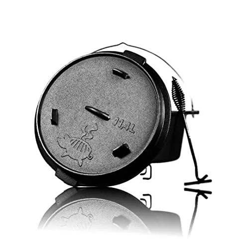 Grillschweine Dutch Oven 12QT - Gusseisen Schmorofen für Grillfans - Der Grillschweine Dutch Oven ist dein vielseitiger Feuertopf für die Küche und den Grill. Mit 12QT Fassungsvermögen ideal für große Runden. Bereits eingebrannt und sofort einsatzbereit – für unvergessliche BBQ-Momente!