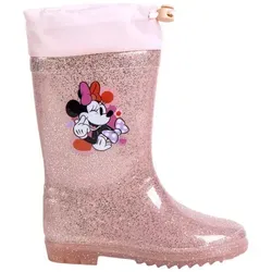 Cerdá Disney Minnie Maus Gummistiefel mit Glitzer für Mädchen - Modische Gummistiefel mit Glitzer-Effekt für Mädchen. Wasserdicht und rutschfest, ideal für Regenabenteuer in Kita und Freizeit. Praktischer Tunnelzug sorgt für perfekten Sitz.