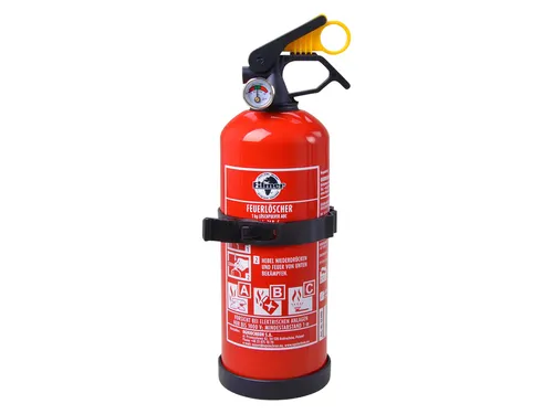 FILMER Feuerlöscher 1 kg ABC - Der FILMER Feuerlöscher 1 kg ABC schützt zuverlässig vor Bränden von festen, flüssigen und gasförmigen Stoffen. Mit integriertem Manometer und Montagehalterung ist er sofort einsatzbereit – ideal für Zuhause, Auto und mehr.