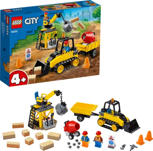 LEGO 60252 City Great Vehicles - Bagger auf der Baustelle, mit funktionierender Schaufel und Kran, ideal für kreative Bauabenteuer ab 4 Jahren
