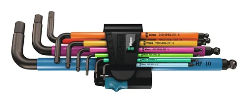 Wera Winkelschraubendreher-Satz, 9-teilig Multicolor HF - Winkelschraubendreher-Set mit 9 verschiedenen Größen, ideal für präzises Arbeiten und ergonomischen Griff für maximalen Komfort.