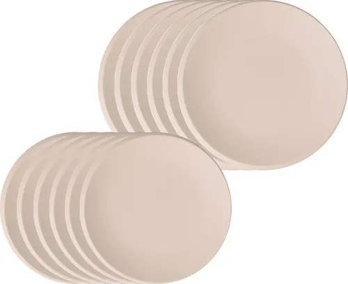 Villeroy & Boch Moon Tafelservice beige 12-teilig - DS - 12-teiliges Tafelservice aus Premium Porcelain, inspiriert von der Mondform. Mikrowellensicher und spülmaschinenfest für elegante und praktische Nutzung.