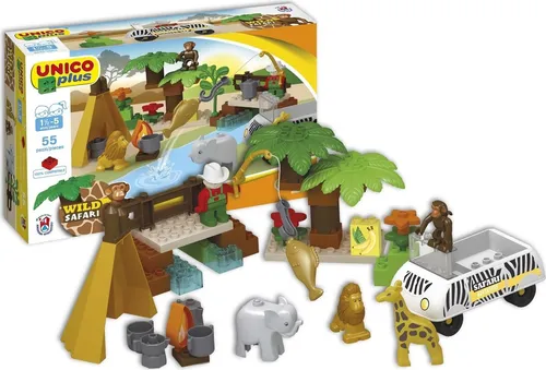 Gadget - Androni: Unico Plus - Costruzioni 2-5 Anni - Safari 55 Pz (Made In Ital