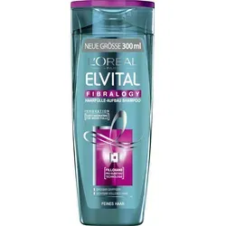 Elvital Shampoo Fibralogy 300ml - Shampoo für feines Haar, angereichert mit FILLOXANE für mehr Fülle und Griffigkeit. Ideal zur Unterstützung der Haartransformation und für ein langanhaltend volles Haargefühl.