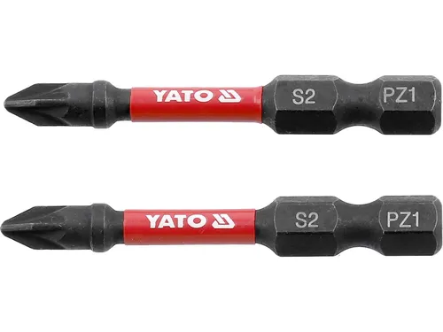 Yato Schlag Schraubendreher Bits 1/4 50mm PZ1 2 Stück YT-78043