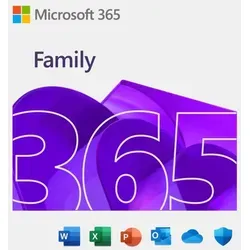 Microsoft 365 Family | Office 365 Apps | Bis zu 6 Benutzer | 1 Jahr Abonnement | Mehrere PCs/Macs, Tablets und Handys | Mehrsprachig | Box