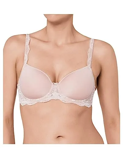 Triumph Amourette Charm WP 70C - Damen-BH in Neutral Beige - Funktionsunterwäsche mit weichen Cups und formenden Bügeln, ideal für perfekten Halt und Tragekomfort, verziert mit zarter Spitze und floralen Motiven.