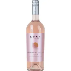 Luna Argenta Negroamaro Rosato - Italienischer Roséwein mit fruchtigem Duft nach Kirschen und roten Beeren. Ideal für die Terrasse, vereint er frische Aromen und harmonische Säure für ein unvergessliches Genusserlebnis.