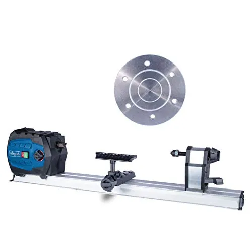 Scheppach DM600VARIO - Drechselbank mit 550W Leistung, stufenlose Drehzahlregelung von 800-3000 U/min, optimal für präzise Holzarbeiten bis 60 cm Länge