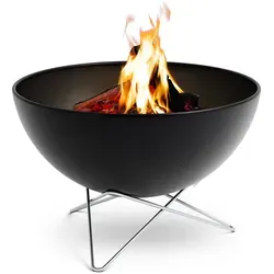 höfats Bowl 57 - Feuerschale mit Edelstahl Sternfuß, raucharm, vielseitig einsetzbar als Grill und Feuermöbel für Gartenpartys