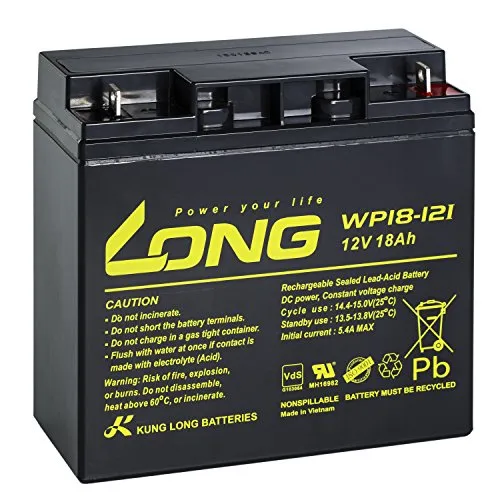 Long AGM Batterie Akku Gel Blei 12V-18Ah für Rasentraktor - Hochwertiger 12V 18Ah Bleiakku mit AGM-Technologie, ideal für zuverlässige Energieversorgung in Rasentraktoren und Aufsitzmähern.